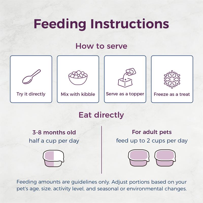 Pawbio Acai Superfood Mousse for Pets Digestive Support Goat Cheese Flavor 12 Cups for Dogs & Cats Irresistibly Tasty with Real Goat Cheese & Açaí Berry