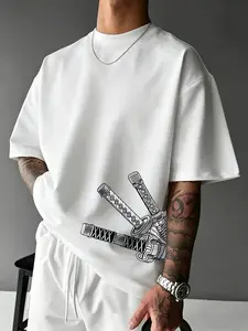 One Piece Luffy Three Sword Style Loose Fit Short Sleeve T-Shirt, Unisex Anime Fan Tee, Soft Cotton, Breathable, Durable