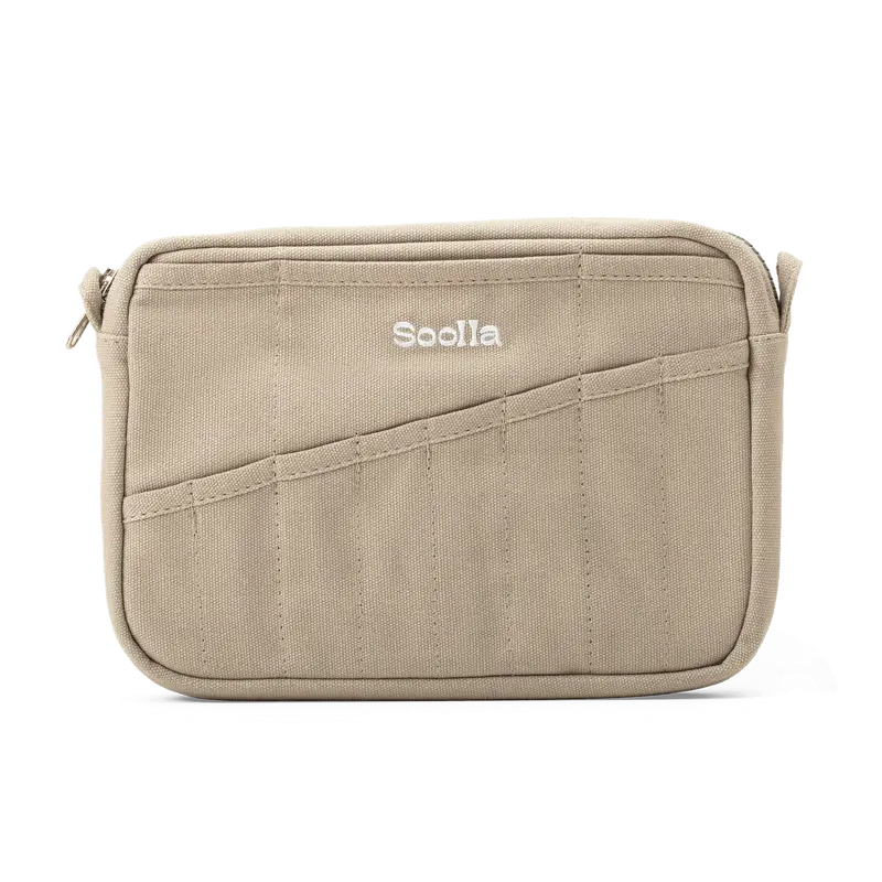 Soolla® Studio Pouch, Graphite – 20-Pocket A5 Stationery & Art Tool Organizer with YKK Zipper