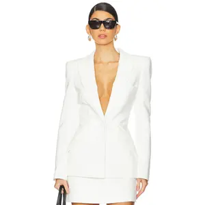 SANS FAFF Sloan Structured Blazer in White