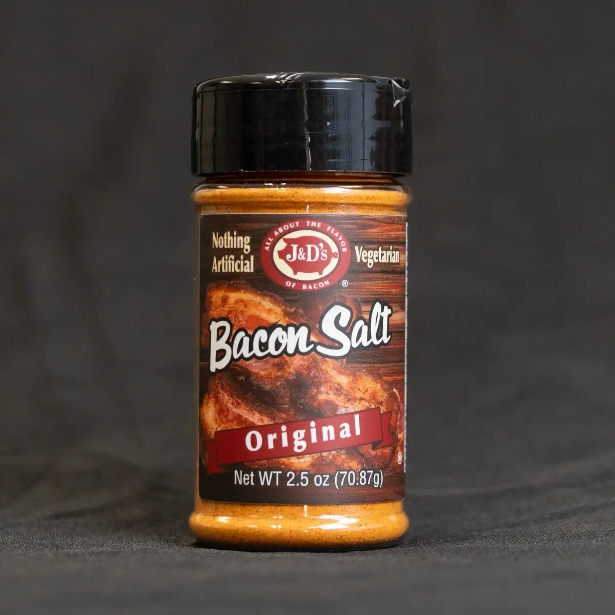 J&D’s Original Bacon Salt, Bacon Flavored Seasoning Salt, Kosher, Vegetarian