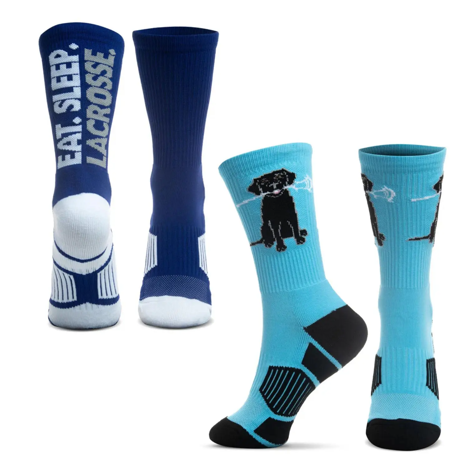 Lacrosse Woven Mid-Calf Sock Set - Lax Pup