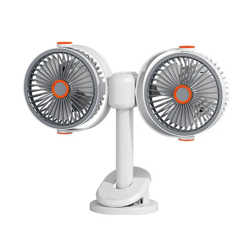 Clip-On Fan High Wind Power Dual-Head Fan, Dormitory Wall-Mounted Fan, Outdoor Camping Fan, Recirculating Fan for Home & Travel, Wall Mount Fans, Portable Fans