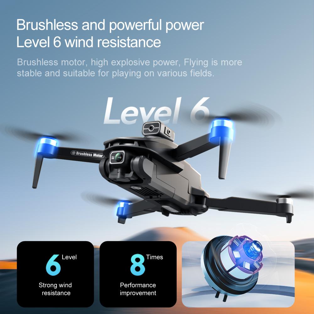 V168 Pro Max Drone with 8K  PTZ Camera, 4.5" Screen Remote Control, 2000m Long Range, GPS Return-to-Home, Brushless Motors, Dual Lenses, Foldable Design, 244g Lightweight, 100m Flight Altitude, 2 Batteries