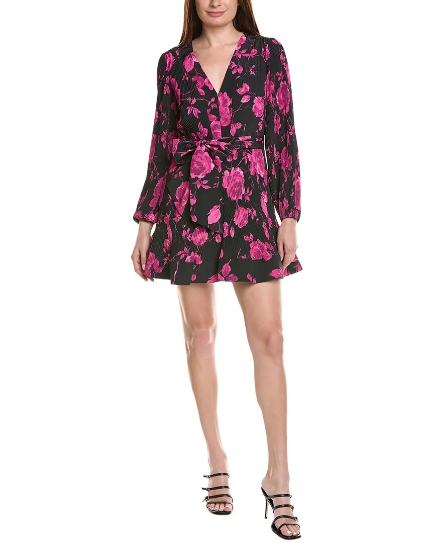 Milly Liv Amarilla Rose Allover Pleated Mini Dress