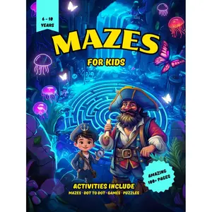 Mazes for Kids: Amazing 100+ Page Storybook Adventure to Find Pirate Treasure, Filled with Fun, Engaging Activities, Dot to Dot, Games, Puzzles, and Exciting Challenges Hardcover – December 6, 2024