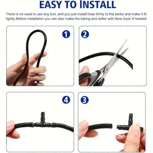 113PCS boxed car quick Upgraded Version connector water spray pipe connector three-way T-way, straight-through combination snap connector