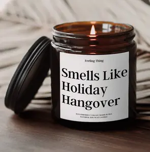Holiday Candle Gift, Smells Like Holiday Hangover, Merry Christmas Candle, Gift for Neighbor, Thank You Gift, Custom Candle Gift Holiday