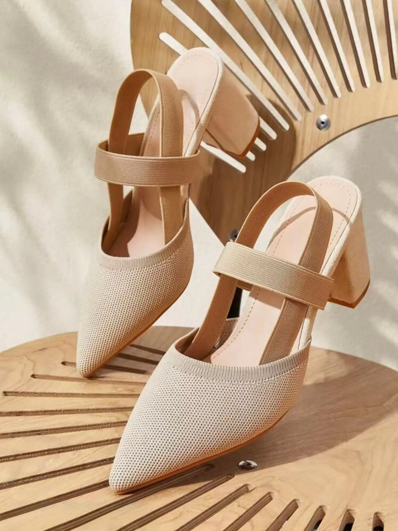 Women's Pointed Toe Wedge Heel Dressy Summer Shoes, Elegant and Comfortable, Textile Upper, Rubber Sole, All-Season Fashion, Classic Luxury Style