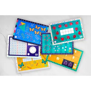 3-Pack Math Placemats for Toddlers & Kids – Double-Sided Non-Slip Educational Mats with QR Code Activities – Learn Counting, Addition, Subtraction, Skip Counting & More – Preschool Activity Set
