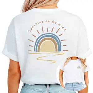 Retro Style Oversized T-Shirt – 'Sun Shine On My Mind' for Beach and Holiday