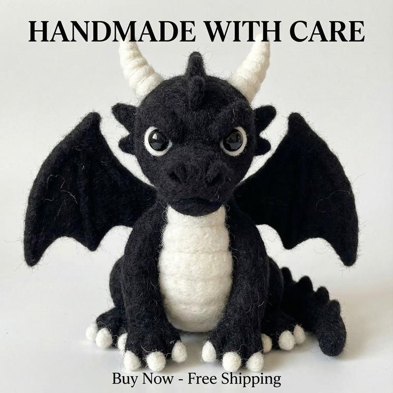1Set Animal Needle Felting Kit, Felting kits for Beginners adult with Step-by-Step Tutorials, Dinosaur DIY Felting Kit, Cute Funny Home Decorative Ornaments, Birthday Valentine's Day and Christmas Novelty Gifts, Cute Animal Design