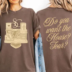 House Tour Shirt, Fandom Merch Tee, Double Sided Sabrina's House Tour Gift, Aesthetic Oversized Fan T-shirt