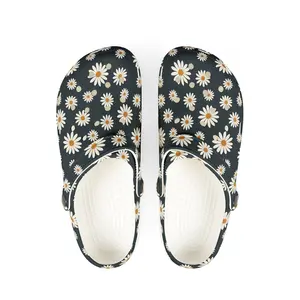 Daisy Print Foam Clogs/ Croc — Comfortable Floral Garden Shoes