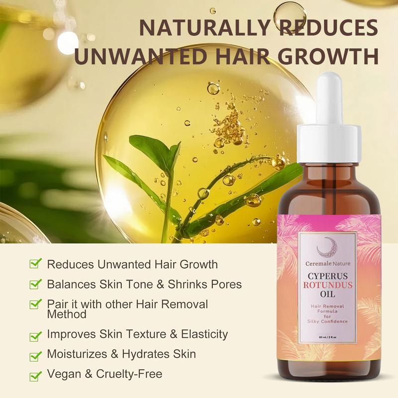 Caramela Beauty Cyperus Rotundus Oil forNatural Permanent Hair Reduction,mild and non-irritating Body Care Wax,Moisturizing & Soothing for Bikini Area gentle