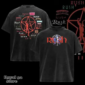Rush Band Cartoon Vintage T-Shirt – Retro Rock Band Music Fan Tee, Charlie Brown Style Rock Concert Merch shirt for Men and Women