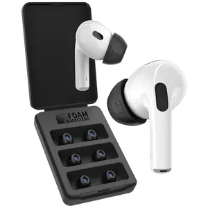 Memory Foam Ear Tips for AirPods Pro (3 Pairs) - Work with Gen 1, 2 |    - Black Magic Version 4.0 by Foam Masters