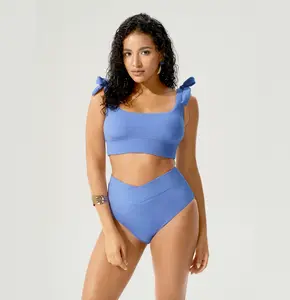 BodyTips ribbed tiefront camisole set, cooltouch, silky, ecoconscious bow design