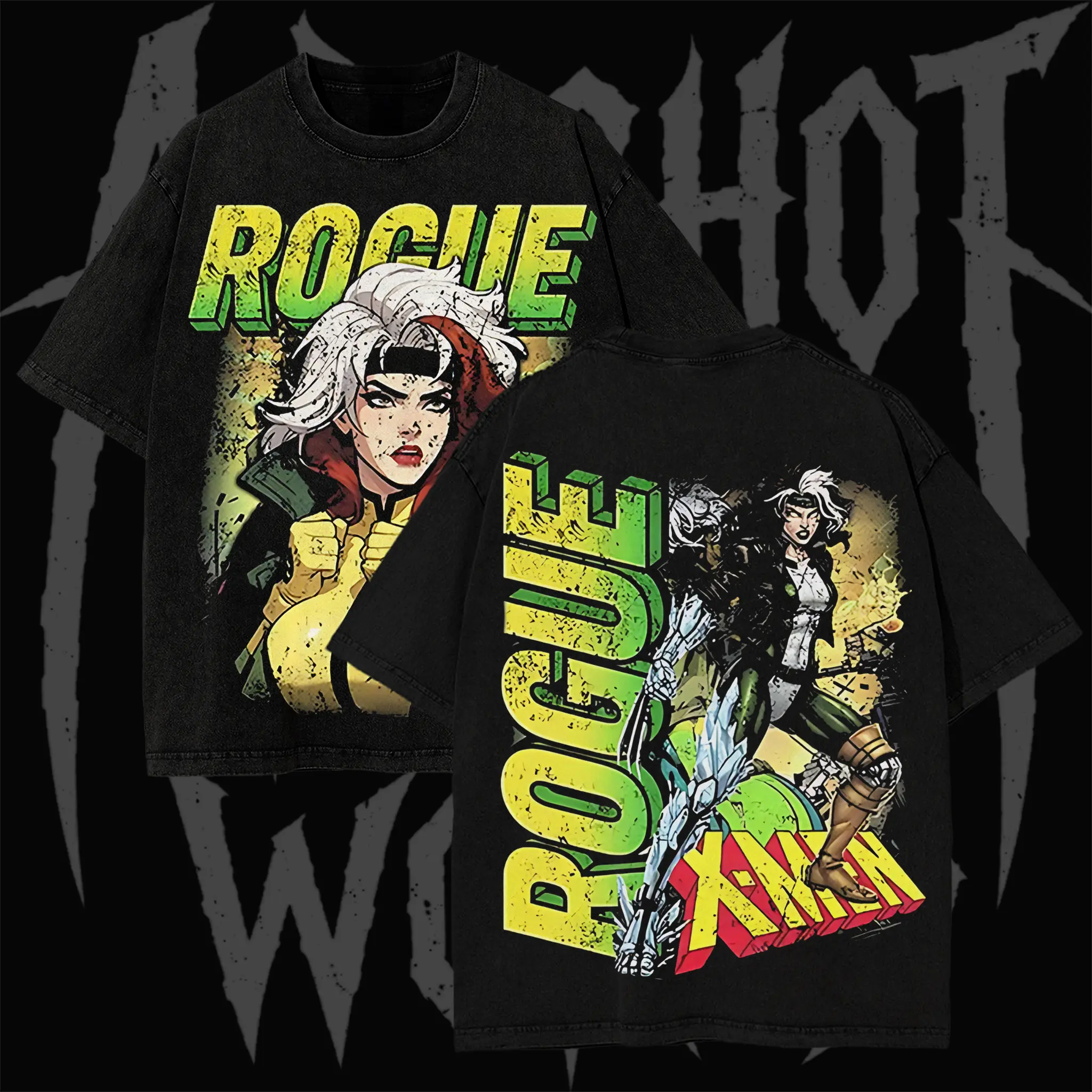 Retro '97 Animated Rogue Inspired X-Gene Symbol Graphic Cotton Shirt – Mutant Comic Superhero Vintage Washed T-Shirt Sweatshirt Hoodie, Unisex Streetwear Shirt, Gift for Comic Fan, '97 X-Gene Mutants 2026 Apparel