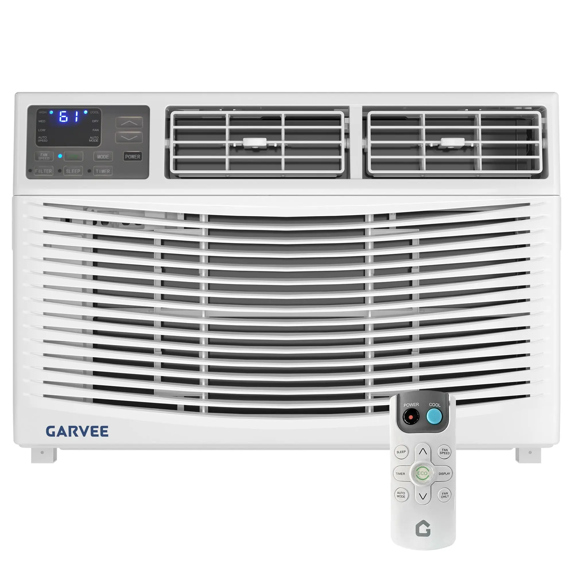 8000 BTU Window Room AC Unit - Easycool Multi Function Airconditioner with Remote, Eco-Friendly, Timer, Auto-Cool Mode, 3 Speeds, Quiet Operation, LED Display Screen, Fits Standard Windows, Cools 350 Sq. Ft., Easy Installation, Ideal for Apartments