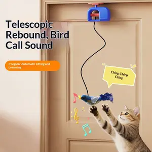 Electric Cat Toy Yo-Yo with Retractable Auto-Raise Rod, Smart Door Hanging Self-Entertainment, Relieve Boredom, Perfect Global Holiday Gift