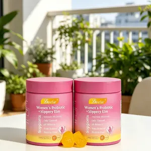 Her Juicy Probiotics for Women Feminine Gummies, All-in-One Slippery Elm Prebiotic Lactobacillus Blend, Women Probiotic Supplement for pH Balance & Dryness Relief, Hawaiian Pineapple 60 Gummies