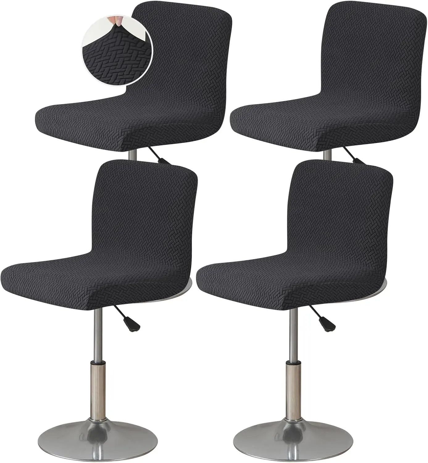 GOSTADY Bar Stool Covers Set of 4, Stretch Bar Stool Chair Cover Slipcovers, Knitted Jacquard Counter Stool Bar Chair Covers for Kitchen Pub Dining Room