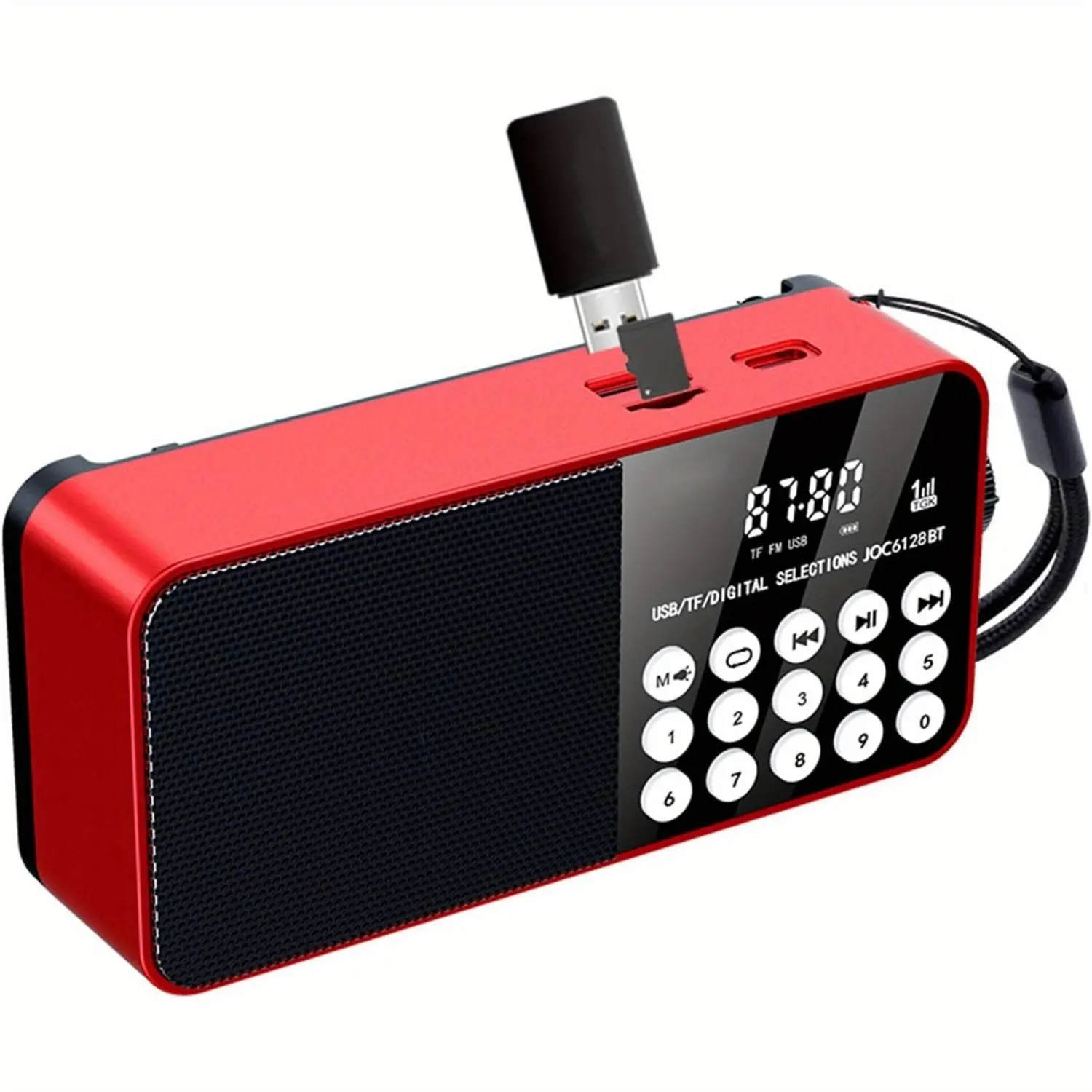 Portable Stereo Pocket Radio, Digital Display Small Home Player with TF Card Support for Emergency Tornado Survival, Outdoor Camping, Audio