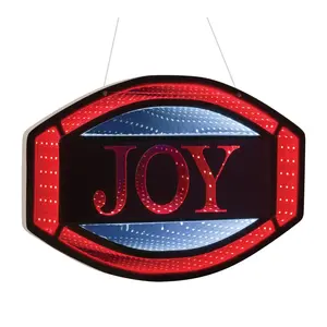 Melrose 94557DS 15.75 in. Acrylic UL Plug Joy Sign Ekkolight, Red & White, Vibrant