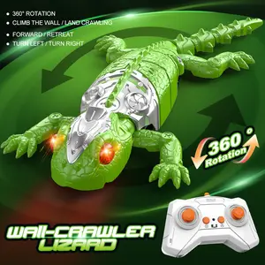 Children Remote Control Climbing Gecko Toy, 360° Rotating Smart Lizard, Emotional, Visual, Intelligence Development, Interactive Play