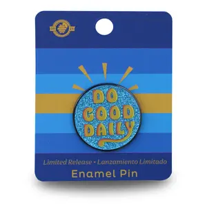Do Good Daily Pin - Sky Blue Version With Magnet