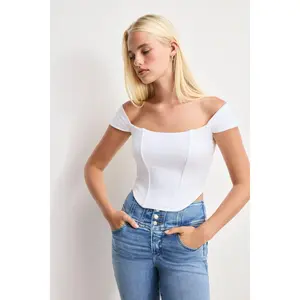 DOLLY SUPER STRETCH CORSET TOP | WHITE001