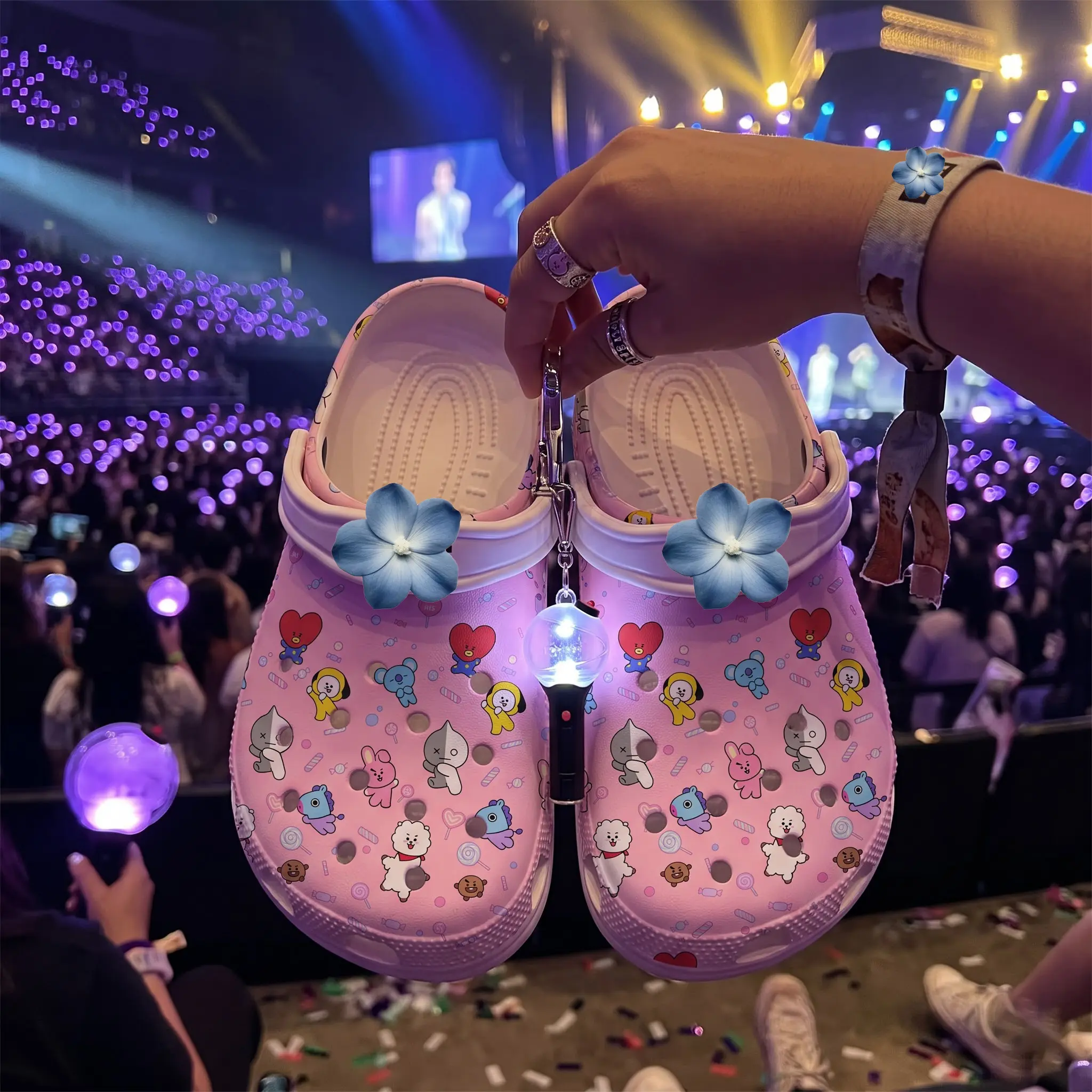 Cute Music Inspired Clogs | Pink Cartoon Shoes | Pastel Aesthetic Graphic Clogs | Lightweight Unisex Casual Shoes | Fan Gift
