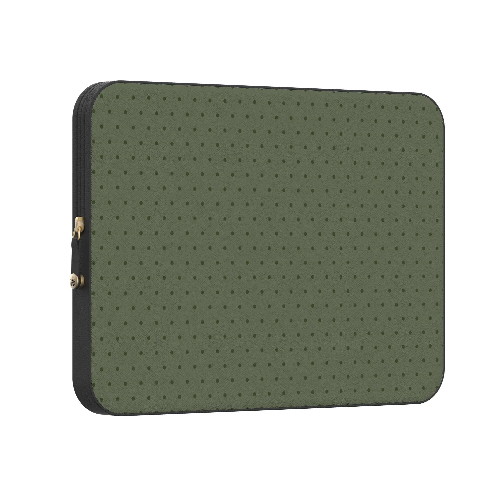 On the Dot | Olive Green Polka Dot Laptop Case