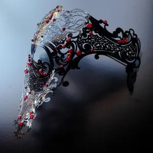 Embellished Half Face Skull Mask