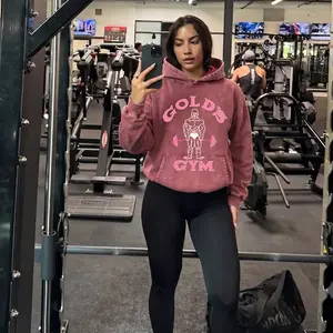 Gold's Gym Original Oversize Washed Hoodie, Gym Apparel, Workout Wear, Training Women's Top, For Her, Gym Women's Outfit