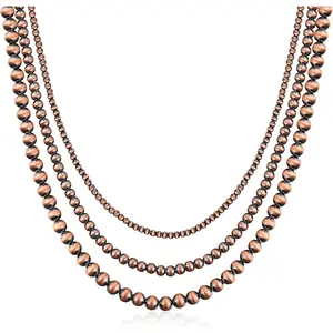 Graduation Gift Western Jewelry Navajo Pearl Necklace for Women Beaded Necklace Boho Vintage Choker