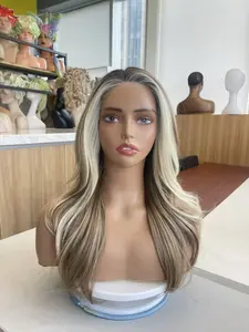 IMstyle Isabel Sandy Calico Glow Sunkissed Ash Blonde Balayage with Lowlights Layer Wavy Free Part 5*5 Full Monofilament Handmade with Anti-slip Strips Glueless Lace Front Wig
