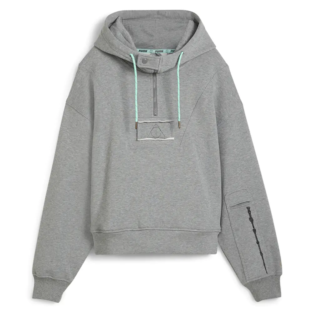 PUMA Womens X Harry Potter Half Zip Hoodie Casual Outerwear Casual - Grey
