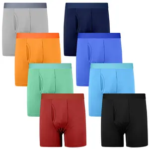 Protium 8-Pack Boys' Boxer Briefs Super Soft Breathable Moisture-Wicking Underwear Tagless with Fly Silky-Soft Brushed Cotton