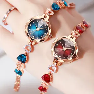 Sparkling Crystal Women's Watch: Modern Quartz Jewelry, 30M Waterproof, Crystal Jewelry l Band - Timeless Elegance Gift