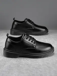 Men's Leather Work Shoes Business Fashion Office Small Leather Shoes, Stylish Versatile Trendy Casual Leather Shoes, Pair of Men's Footwear, Pu Leather Shoes