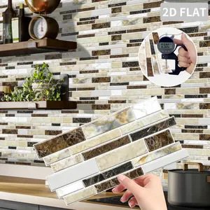 48pcs Marble Pattem Wall Sticker, Self AdhesivePeel & StickWall Decal, Waterproof & Oil-proof WallSticker For KitchenBathroom Home Office Decor