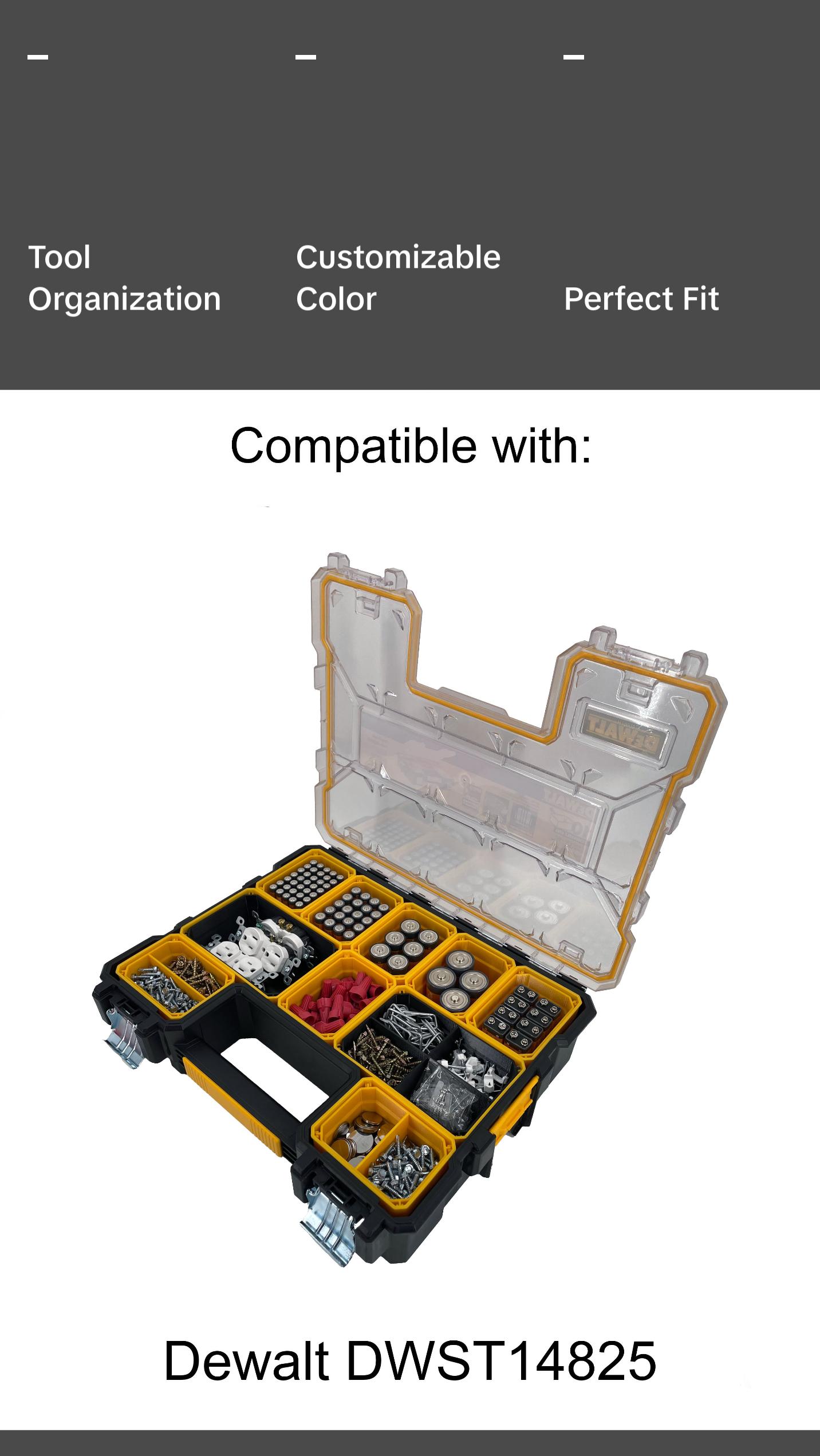 Dewalt Deep Pro Organizer Compatible Large Nesting Bin Set - Black