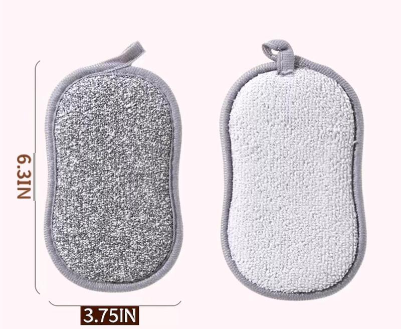 5 Pcs Multi Purpose Scrub Sponges Non Scratch Microfiber Sponge Cleaning Dish Scrubber Reusable Dish Sponges for Washing Dishes Along with Heavy Duty Scouring Power,Items for Christmas Gatherings