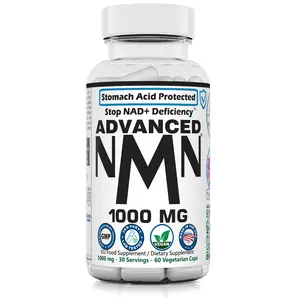 REVGENETICS Advanced NMN 1000 mg per capsule 60 Vegan Capsules Stomach Acid Protected Stop NAD+ Deficiency Energy Production DNA Repair Support Healthcare Dietary Supplement