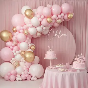 Pink Theme Balloon Arch Kit 104pcs Set Mixed Color Latex Balloons for Wedding Birthday Festival Party Atmosphere Layout Scene Decoration Supplies balloon kit
