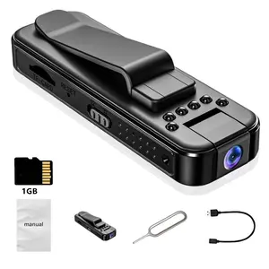 Mini Body Cameras With Audio And Video Recording Wearable Patrol Video Recorder Camcorder for Security Work Records Traveling Portable Camera with 180° Lens Video Camcorders