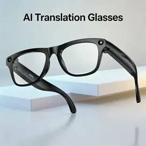 Multifunctional Smart Wearable Glasses, Bluetooth-compatible V6.0, Stereo Call and Music, Multilingual Translation Ai Assistant, Anti-Blue Light, Replaceable Lenses