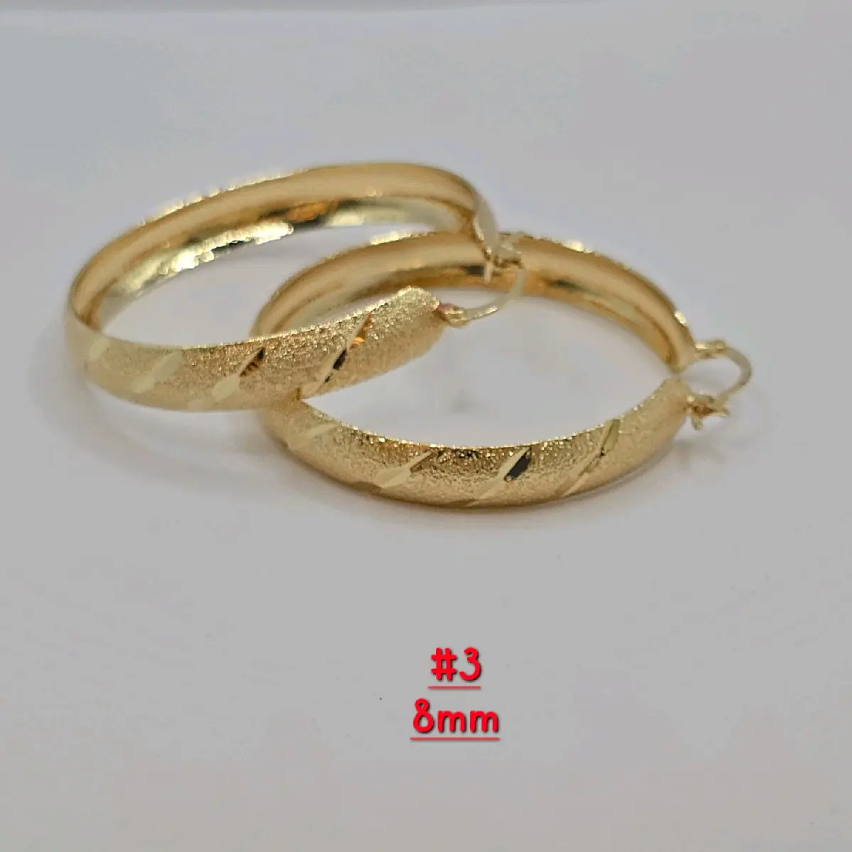 HOOPS EARRINGS #3 gold-plated gold color beautiful style